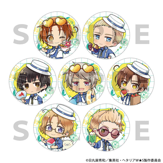 [Single item/BOX]Hetalia World★Stars Trading Can Badge (Summer Vacation/ver.A)