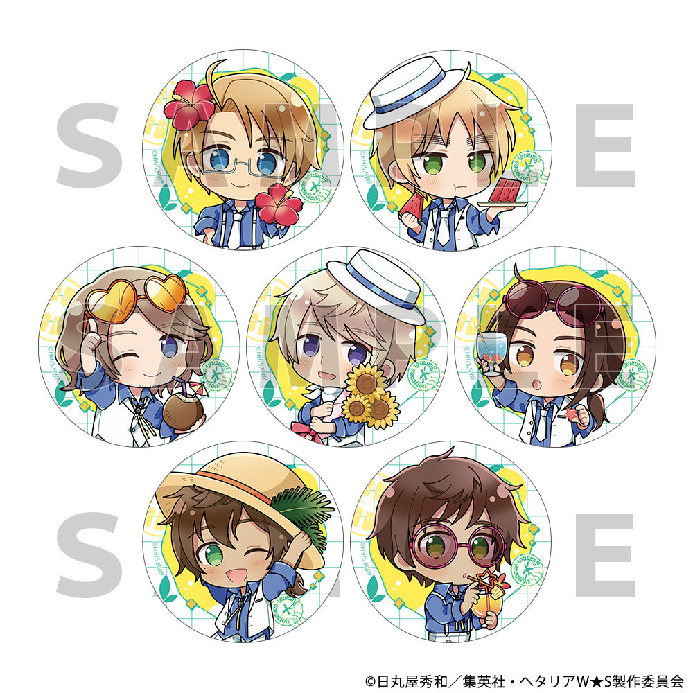 [Single item/BOX]Hetalia World★Stars Trading Can Badge (Summer Vacation/ver.B)