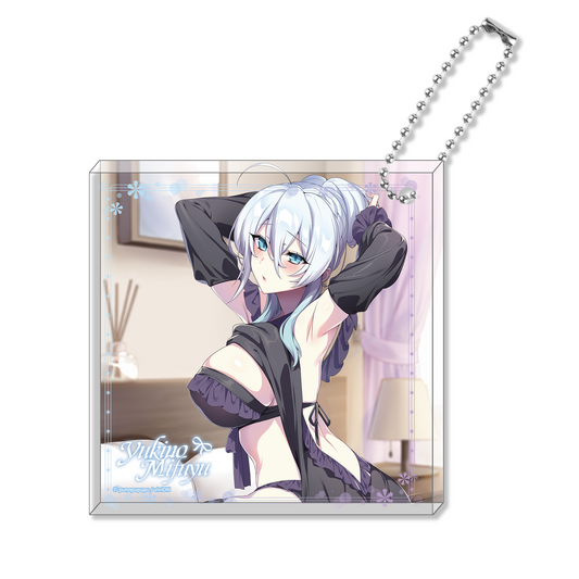 The Widowed Snow Woman Acrylic Block Keychain - Pajamas
