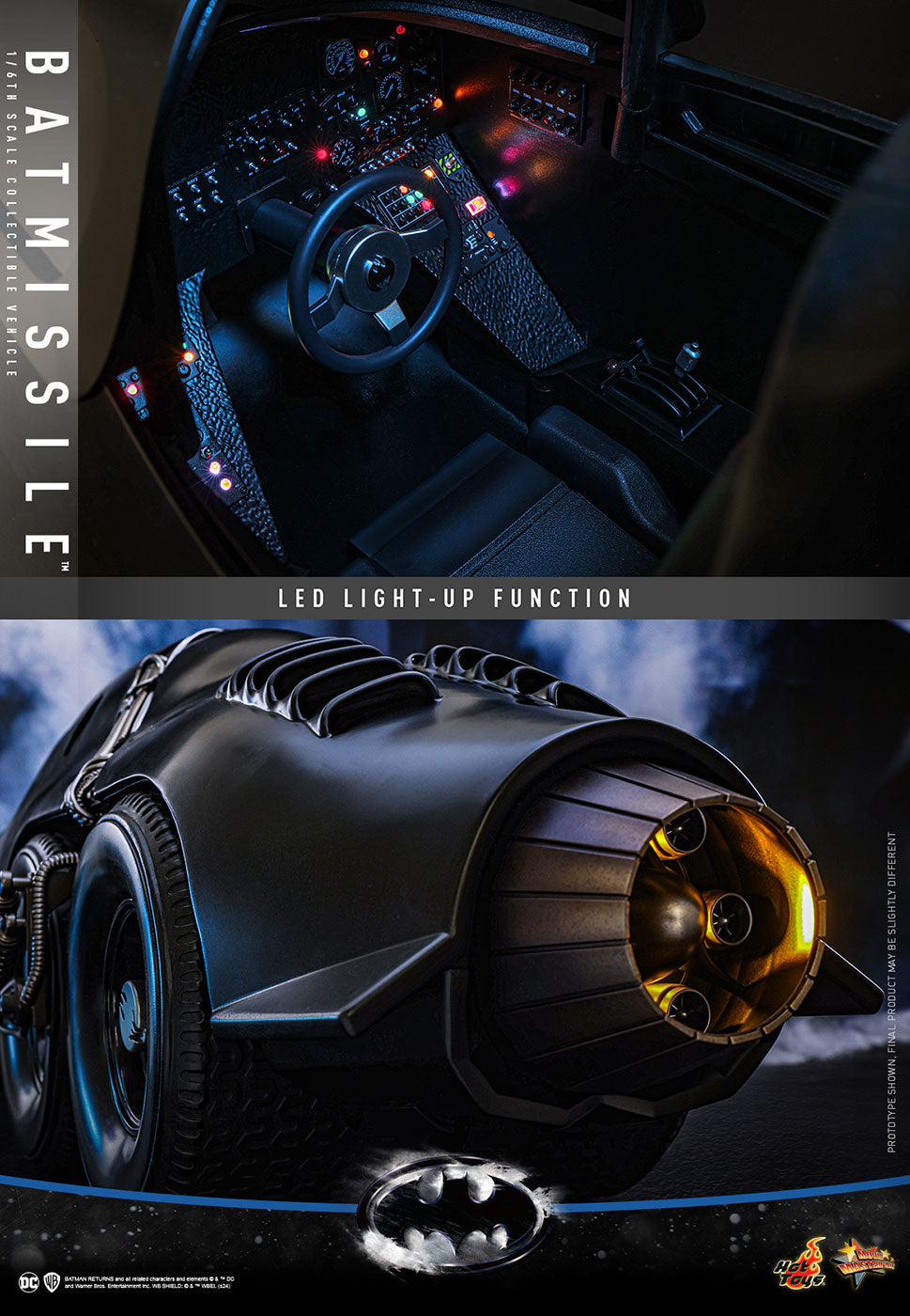 Movie Masterpiece Batman Returns Vehicle Bat-Missile 1/6