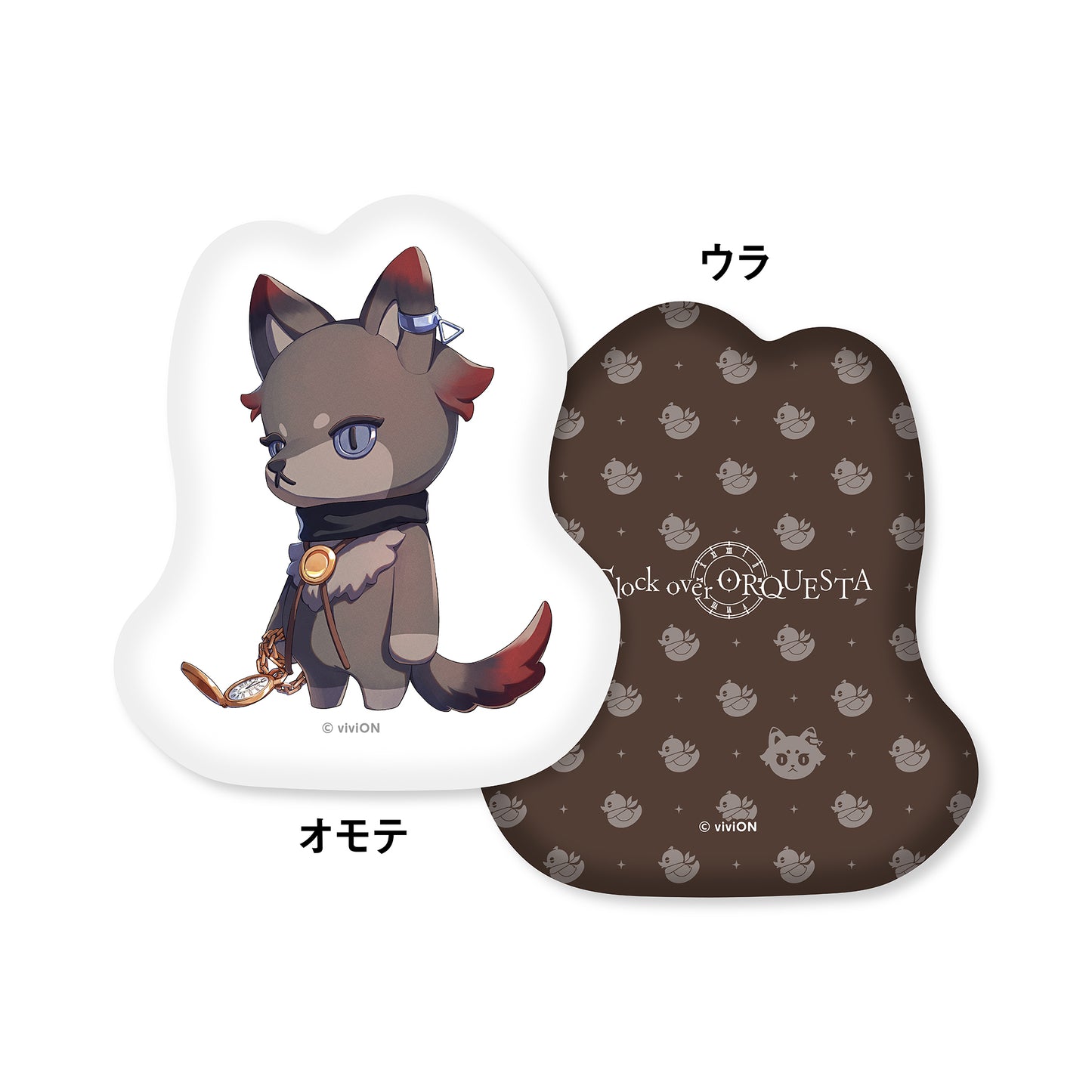 Clock over ORQUESTA Plush ver. die-cut cushion "Tokito Fuwa