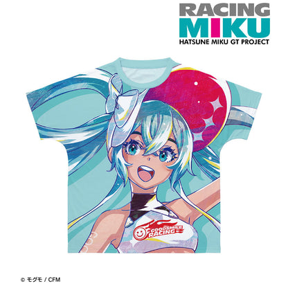 初音ミク GTプロジェクトレーシングミク 2024 Summer Holiday Ver. Ani-Art フルグラフィックTシャツユニセックス