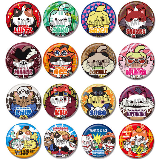 MEGA CAT PROJECT One Piece Nyan Peace Nyan! Can Badge Collection 16 pieces in a box