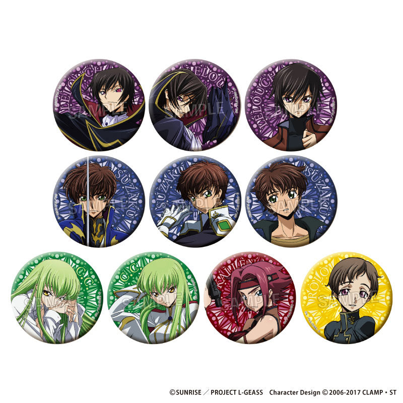 Code Geass Lelouch of the Rebellion Giggle Can Badges 交易徽章 BOX 2，每盒 10 枚。