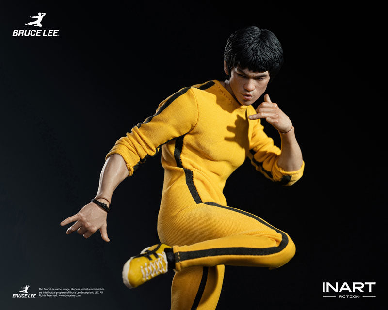 브루스 리 INART Action(인 아트 액션) 브루스 리(옐로우 점프 슈트) 1/12 스케일 액션 피규어