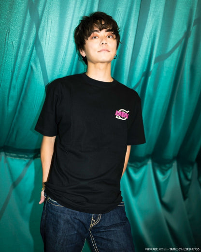 crew neck tee（arch logo）SAKURA black