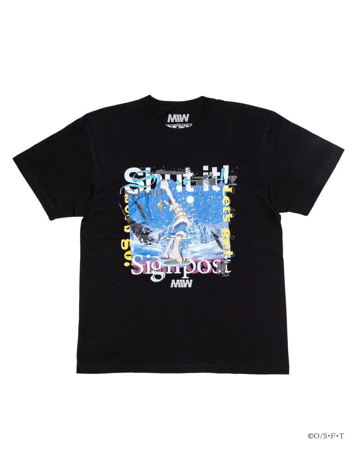 crew neck tee（Signpost） black