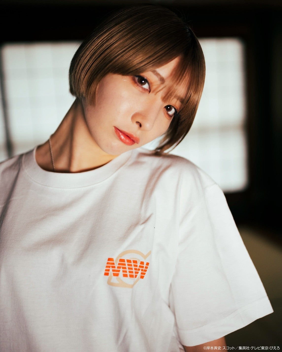 crew neck tee（arch logo）NARUTO white