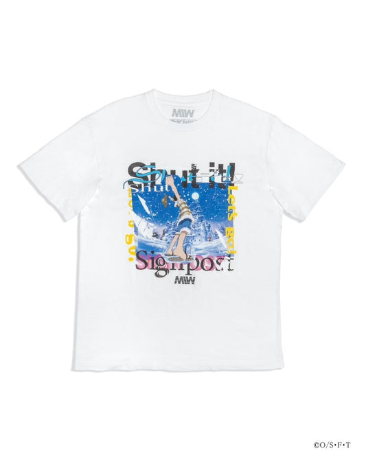 crew neck tee（Signpost） white