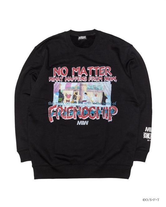 crew neck sweat（Friends） black