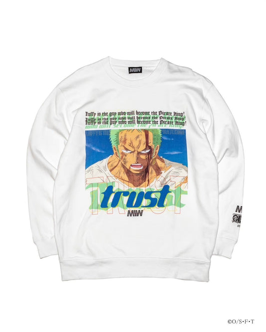 crew neck sweat（Trust） white