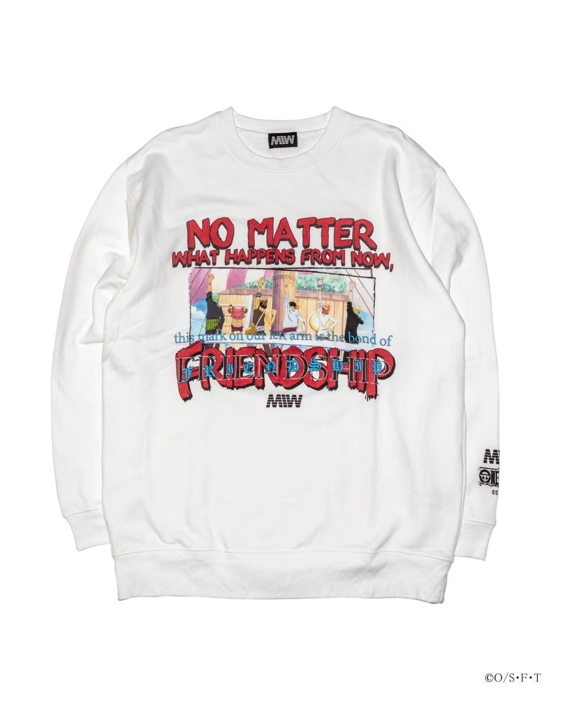 crew neck sweat（Friends） white