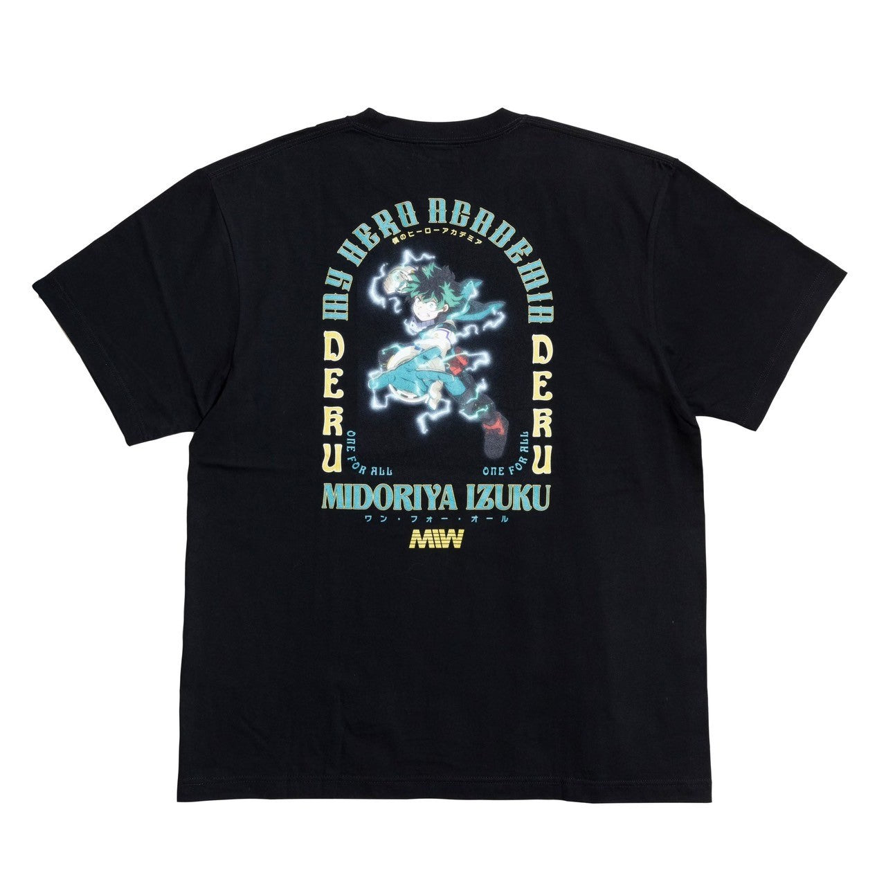 MIW crew neck Tee（MIDORIYA IZUKU） black