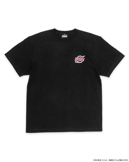 crew neck tee（arch logo）SAKURA black