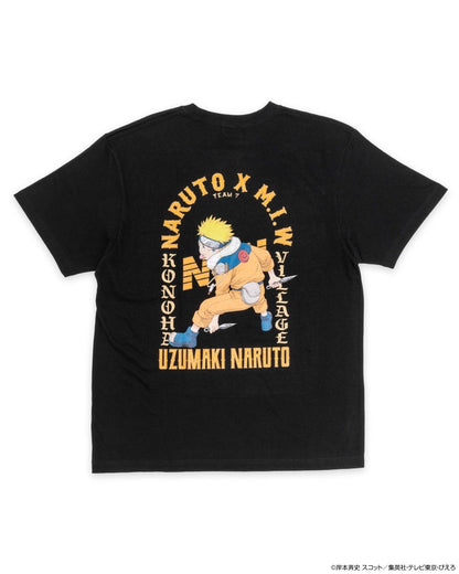 crew neck tee（arch logo）NARUTO black