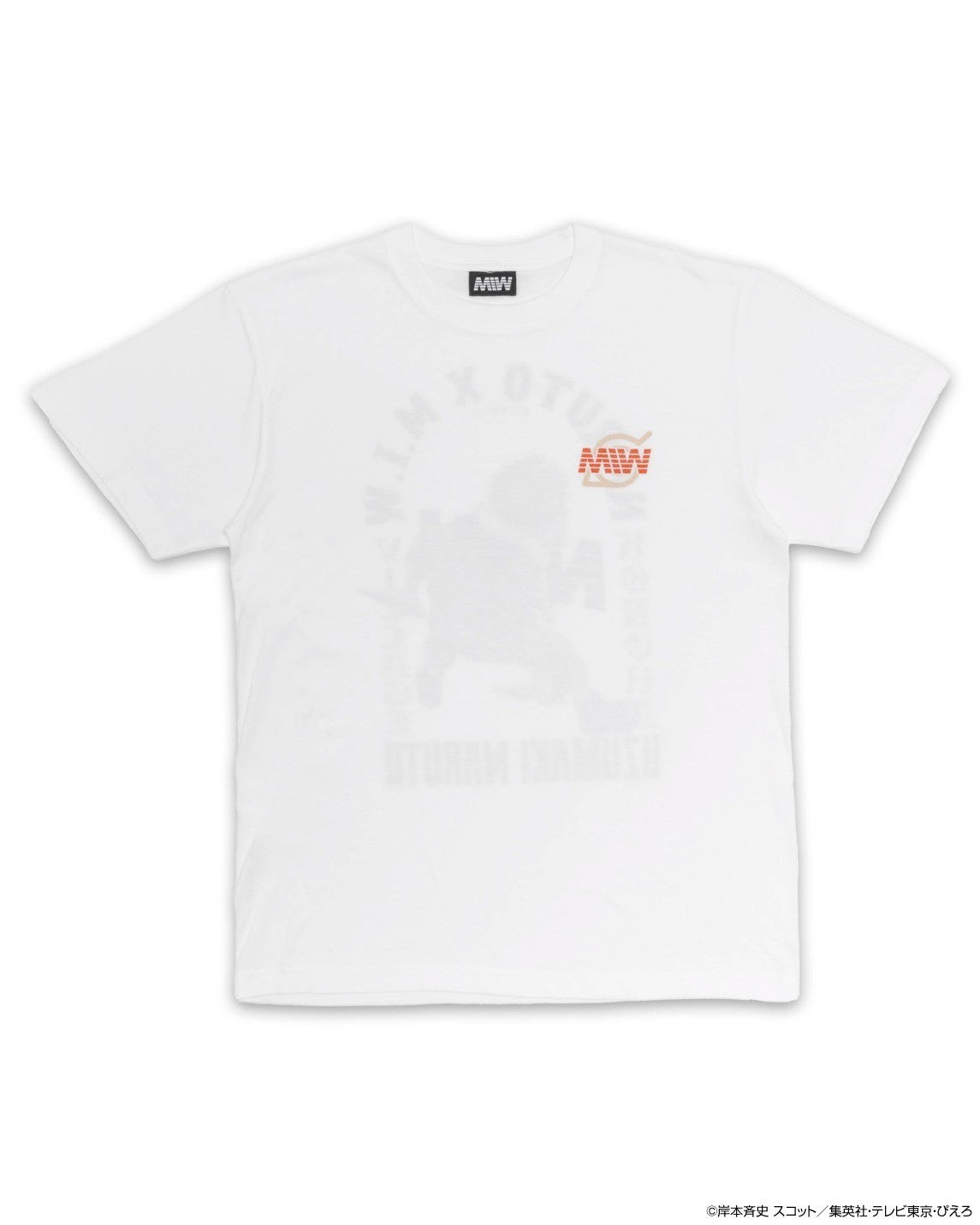 crew neck tee（arch logo）NARUTO white