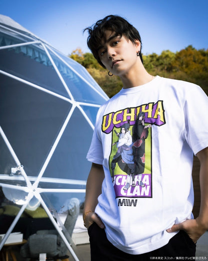 crew neck tee（UCHIHA) white