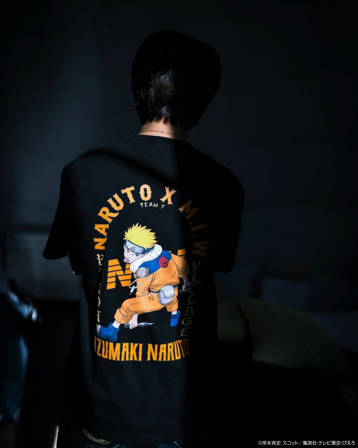 Crew Neck T-Shirt (Arch Logo) Naruto Black