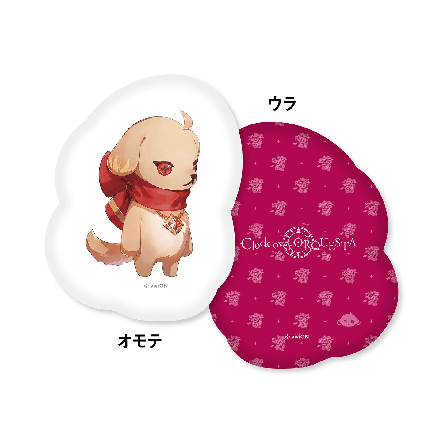 Clock over ORQUESTA Plushie ver. Die-cut Cushion Sakurakoji Nika