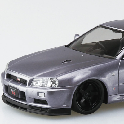 樂普拉 快速組裝套件 日產 R34 Skyline GT-R 客製化輪圈（運動銀）