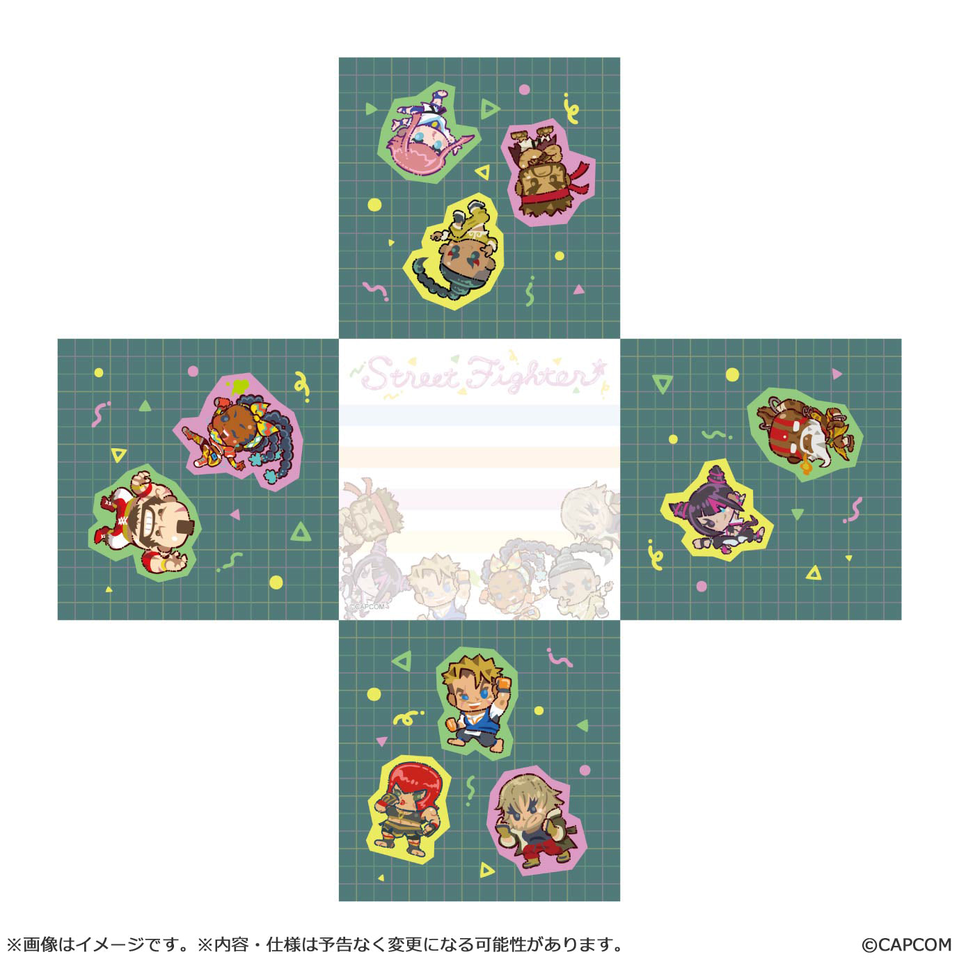 ストリートファイター6 ブロックメモ デフォルメスタイル