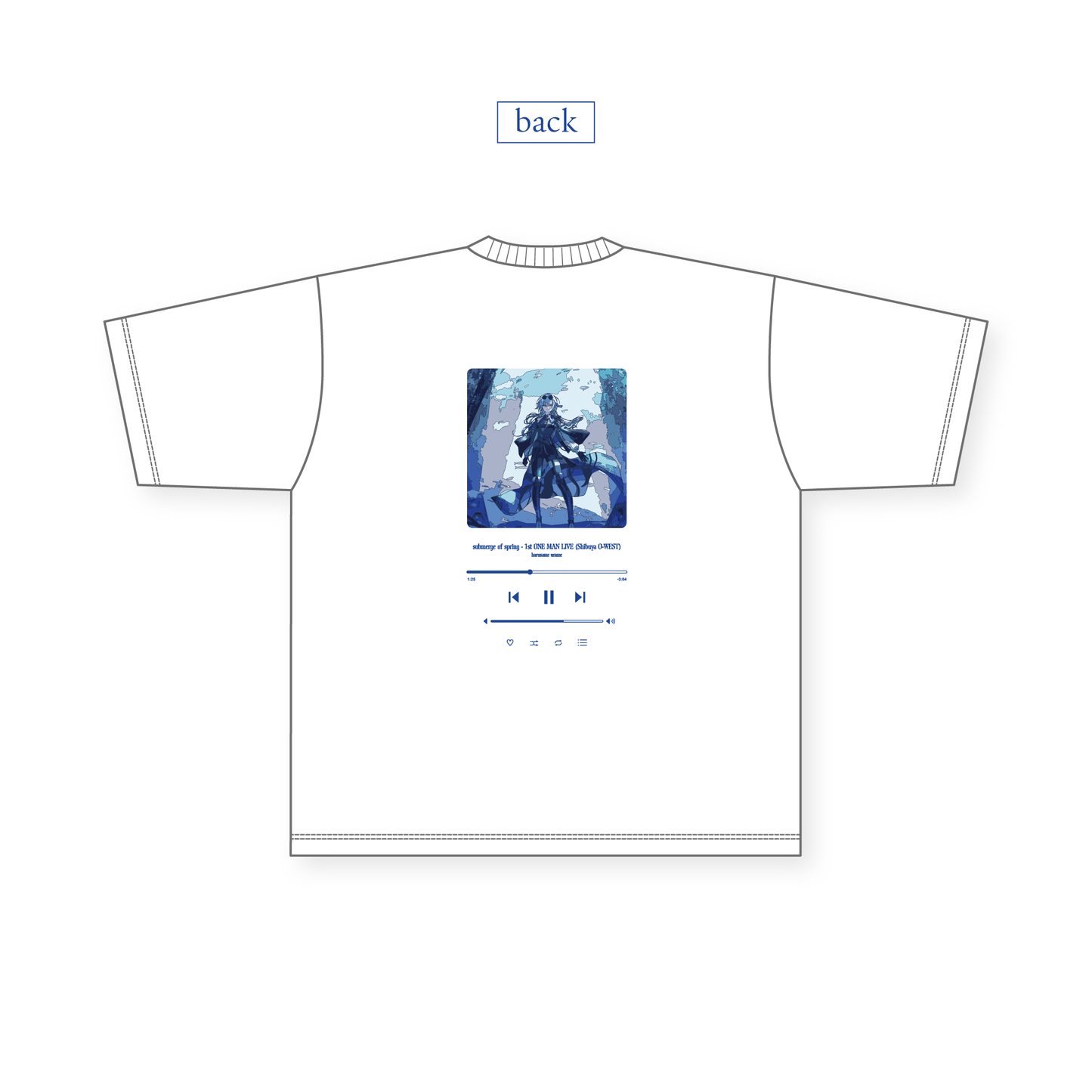 あおぎり高校 春雨麗女 1st ONE-MAN LIVE 「submerge of spring」グッズ ビッグTシャツ