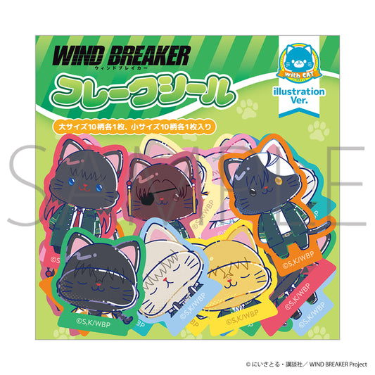 Wind Breaker withCAT illustration Ver. Flake sticker