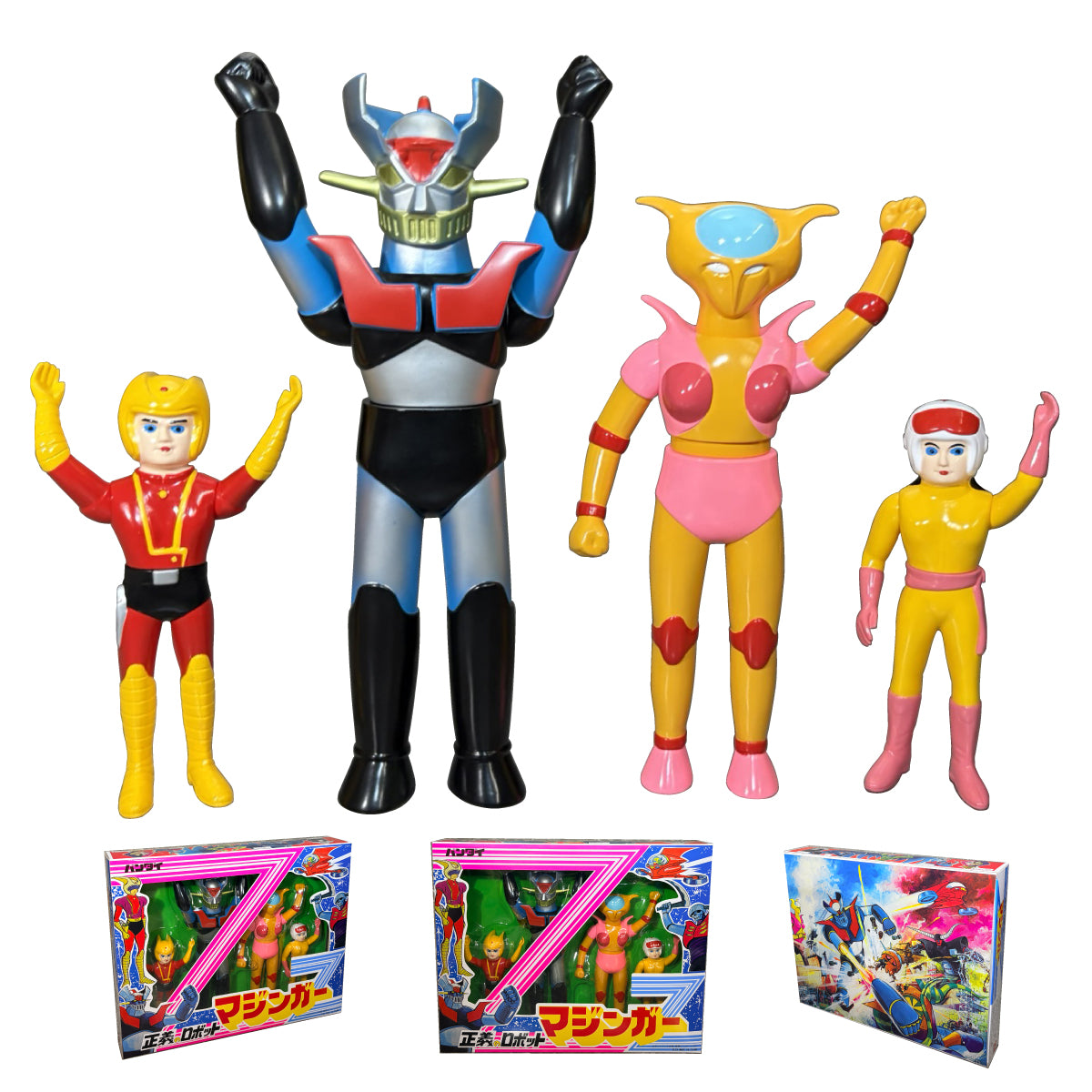 マジンガーZ バイナルアーカイブスプロジェクト 復刻版 正義のロボットマジンガーZソフビセット