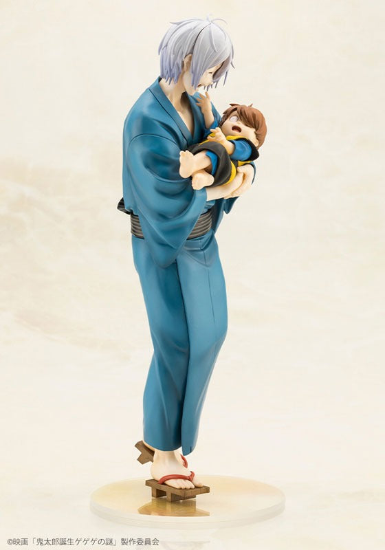 Kitaro's father & baby Kitaro in the movie "The Birth of Kitaro: A Gegege Mystery