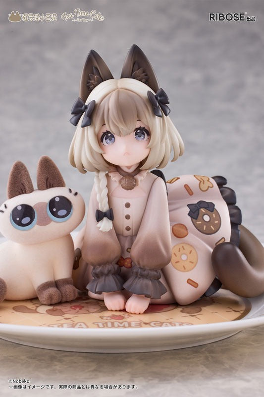 DLC Series Tea Time Cats × Nobeko Azukisan Siamese Cat Figure Limited Set