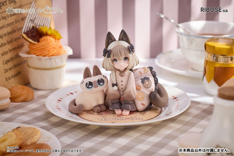DLC Series Tea Time Cats × Nobeko Azukisan Siamese Cat Figure Limited Set