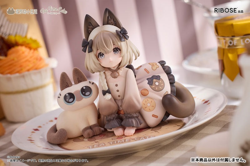 DLC Series Tea Time Cats × Nobeko Azukisan Siamese Cat Figure Limited Set