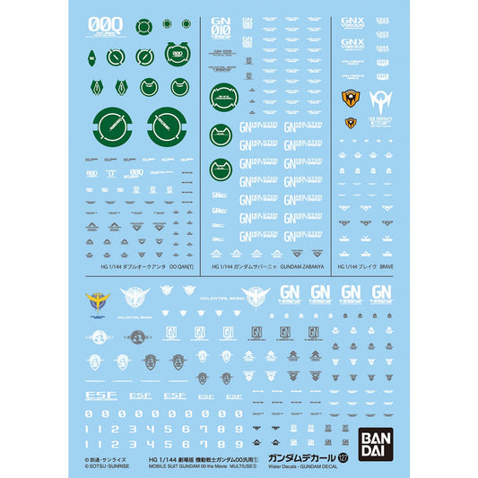 HG 劇場版 機動戦士ガンダム00汎用 1 1/144 ガンダムデカールNo.127