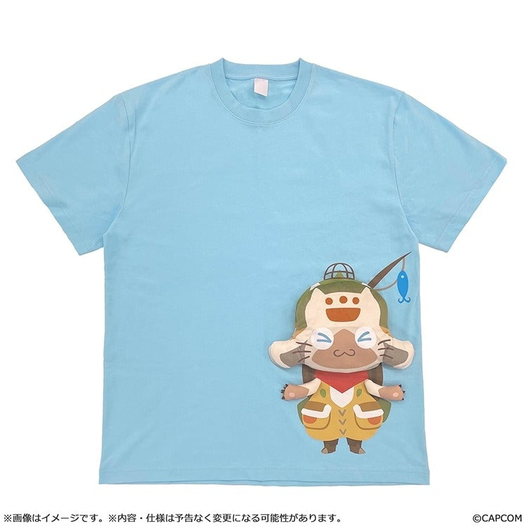 モンスターハンターワイルズ 飛び出すTシャツ オトモアイルー