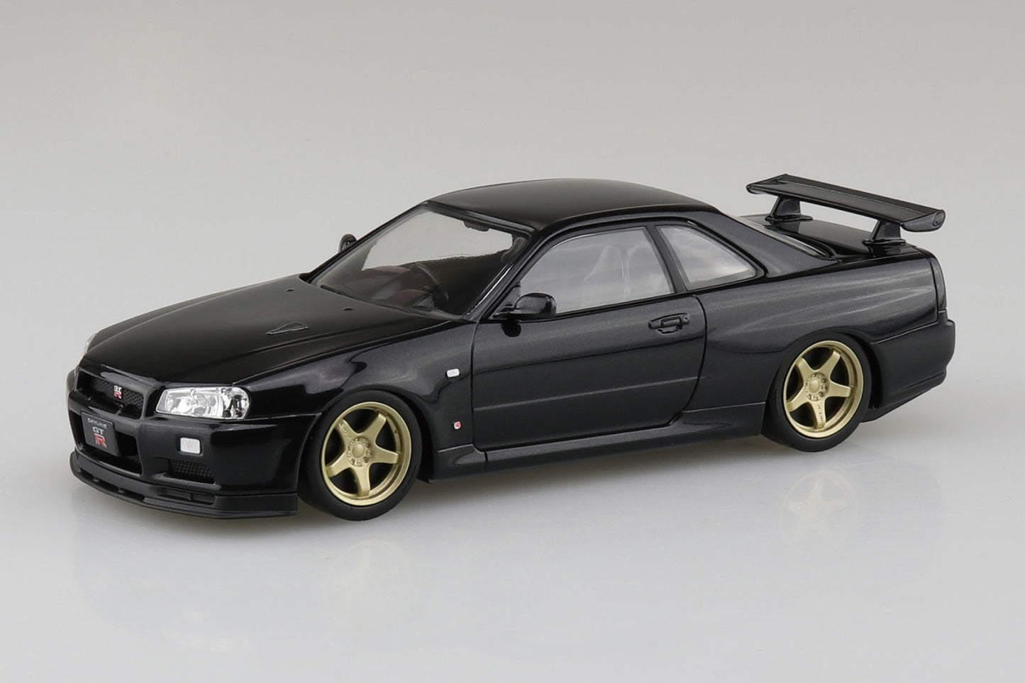 Rakupla 스냅 키트 Nissan R34 Skyline GT-R 커스텀 휠(블랙 펄)