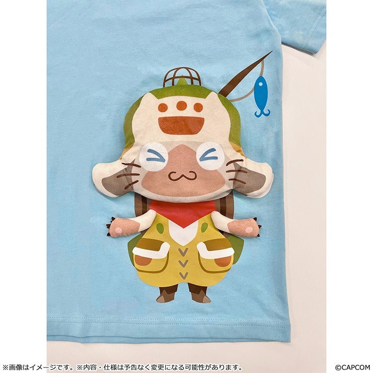 モンスターハンターワイルズ 飛び出すTシャツ オトモアイルー