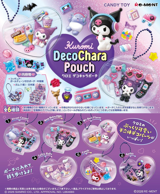 [Single item/BOX] Kuromi DecoChara Pouch