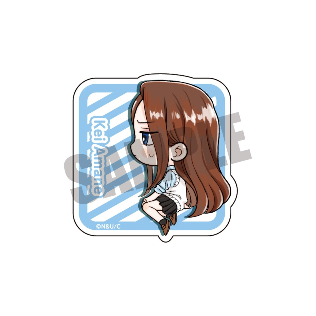 There are no gals who are kind to otakus! ?Mini character sticker Amane Kei A