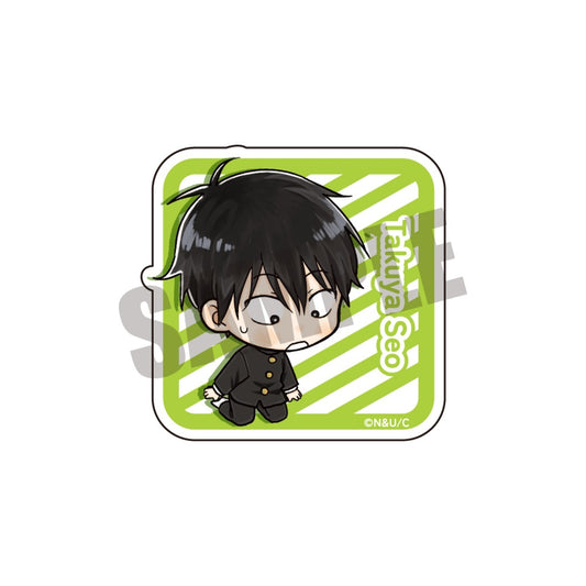 There are no gals who are kind to otakus! ?Mini character sticker Takuya Seo A