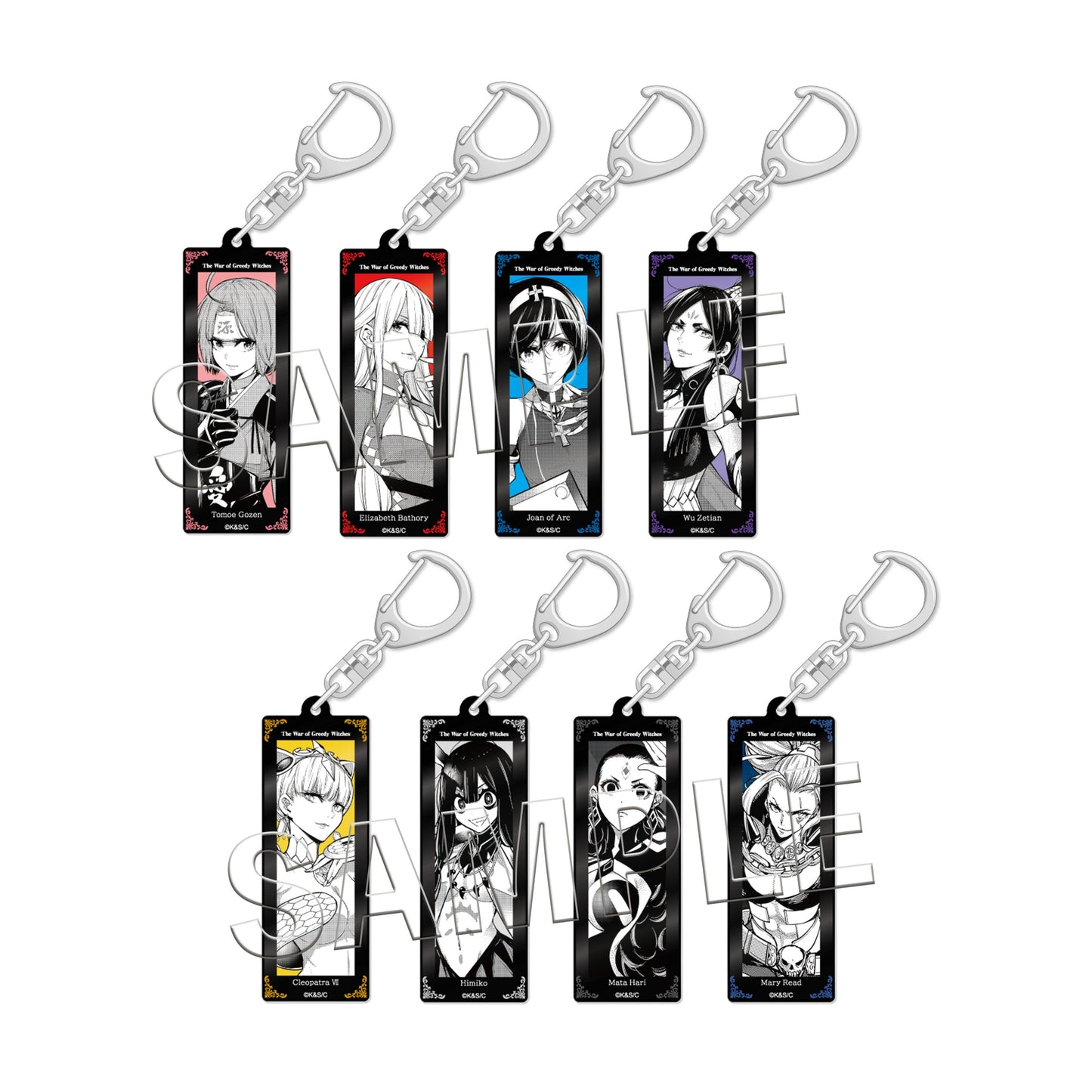 Witch Wars 32 Extraordinary Witches Kill Each Other Trading Acrylic Keychain <8 Types> [Complete Set]