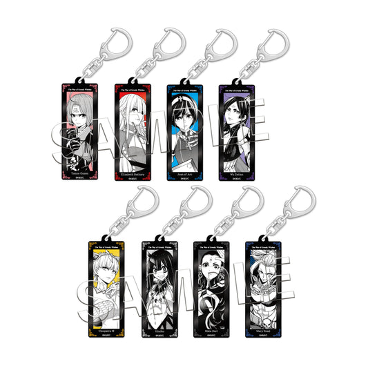 Witch Wars 32 Extraordinary Witches Kill Each Other Trading Acrylic Keychain <8 Types> [Complete Set]