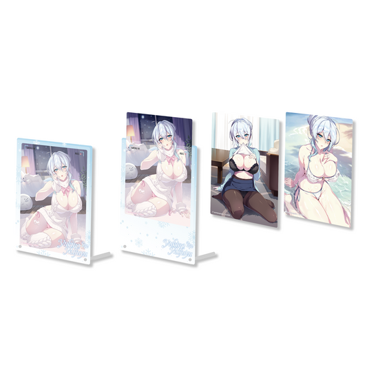 The Widowed Snow Woman Interchangeable Acrylic Card Stand