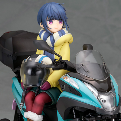 Laid-Back Camp Shima Rin with three-wheeled bike